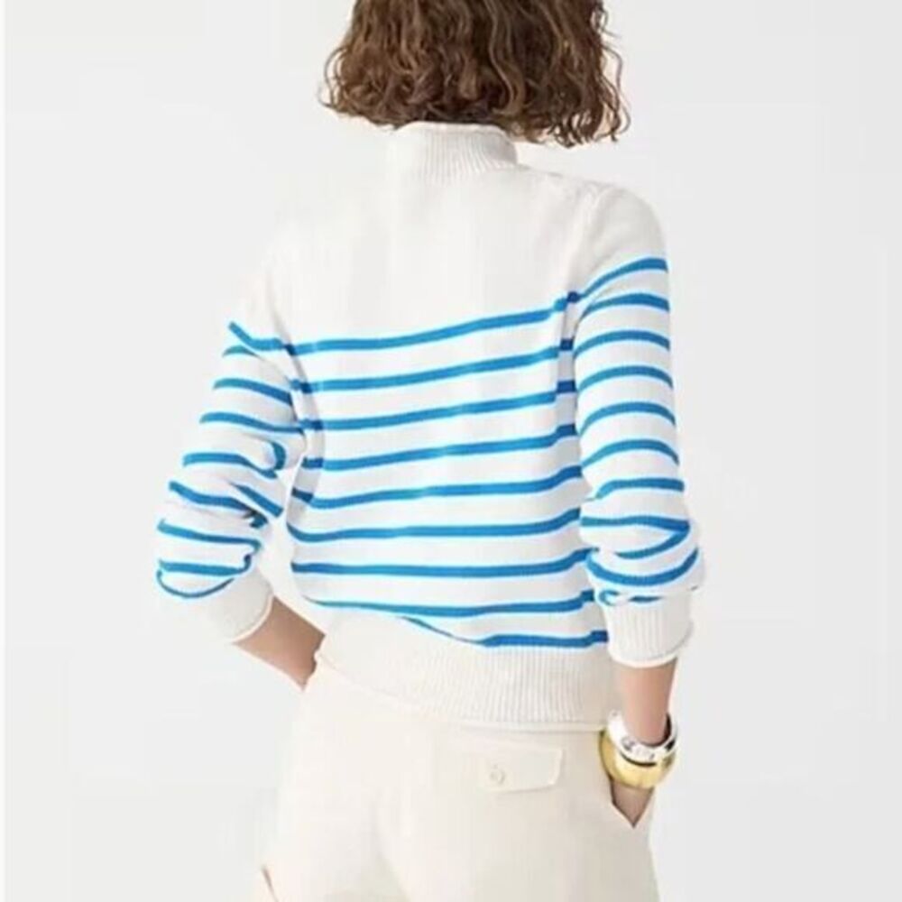 NEW J.‎ Crew New heritage Rollneck™ sweater in stripe, women size S - Picture 4 of 16